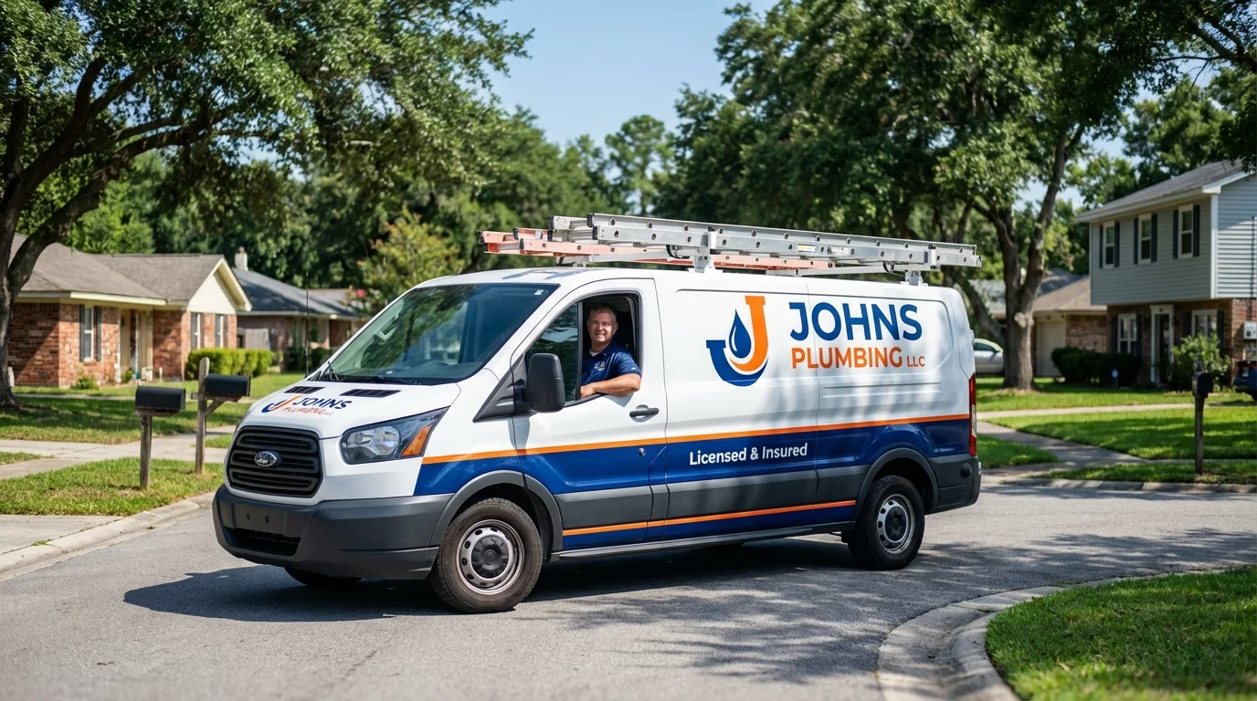 Johns Plumbing LLC service van in Cudahy, WI