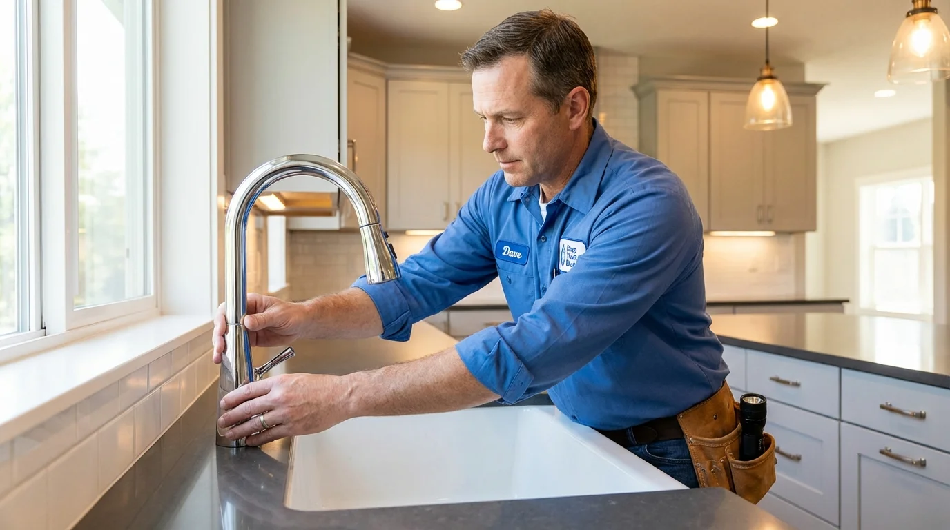 Kitchen faucet installation by Johns Plumbing LLC in Cudahy